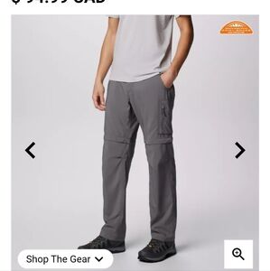 Columbia Silver Ridge Mens Utility Convertible Pants Upf 40 Like New 34 30